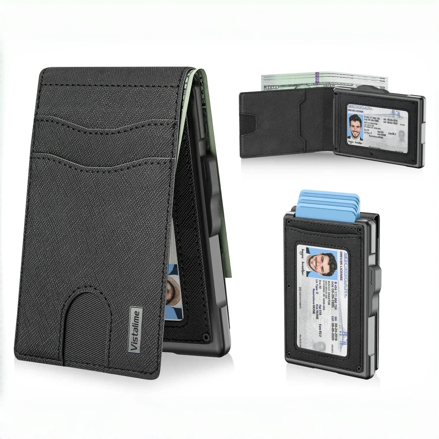 đ„40% OFF Today â Menâs Minimalist Pop-Up Wallet, RFID Blocking Aluminum Slim Bifold.