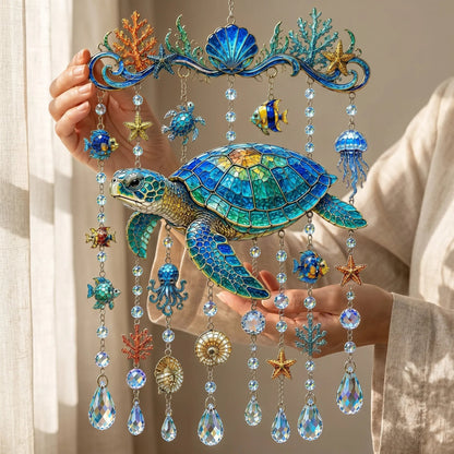 🐋 Ocean-Themed Wind Chime – Bring the Ocean Glow to Your Garden