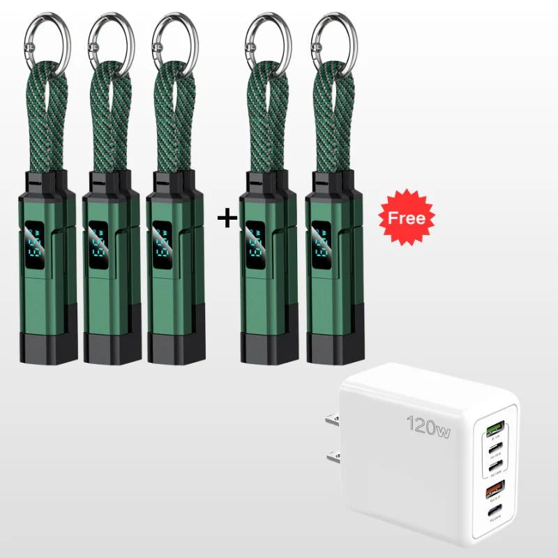 ⏰️Limited Time Flash Sale 🔥4-in-1 Digital Display Keychain Charging Cable