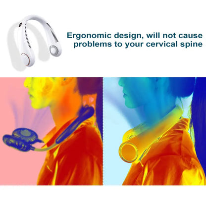 Portable Neck Fan, Bladeless Wearable Personal Fan