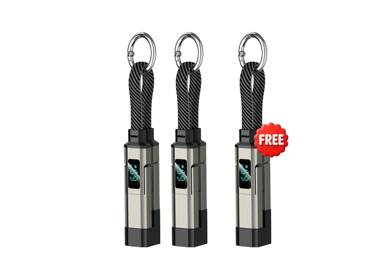 ⏰️Limited Time Flash Sale 🔥4-in-1 Digital Display Keychain Charging Cable