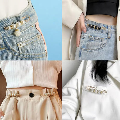 8-Piece Pearl Brooch Pin Set - Decorative Mixed-Style Fasteners for Cardigans & Dresses