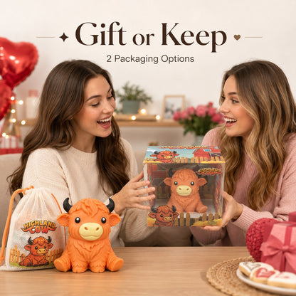 🔥Last Day 49% OFF -  🐮 Flumyr® Highland Cow Squishy – Squeeze. Relax & Smile! 🧡