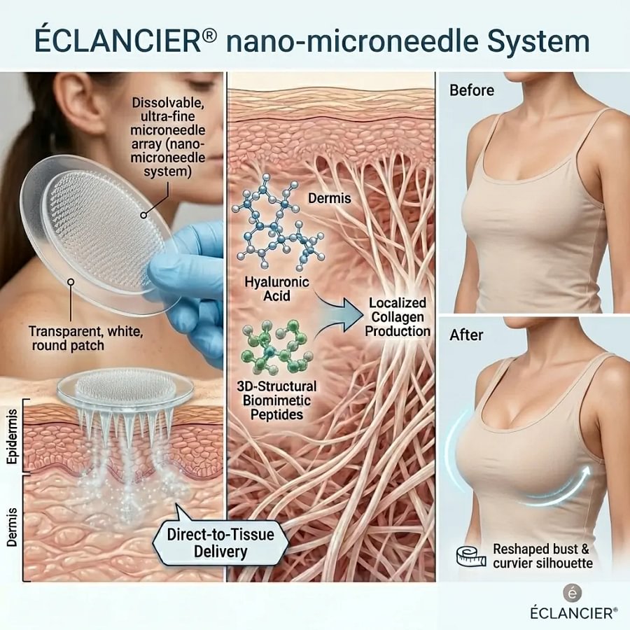 ÉCLANCIER® Targeted Breast Enhancement Advanced Nano Microneedle Patch
