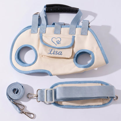 Personalized Custom Portable, Breathable, Crossbody Pet Backpack