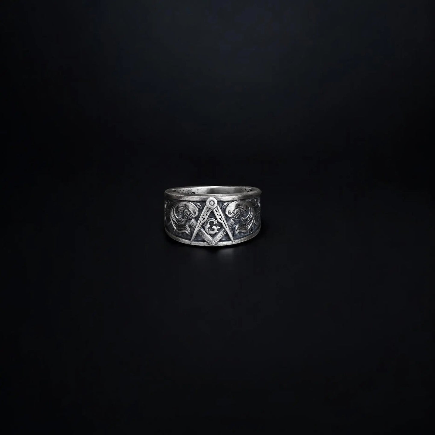 Sterling Silver Masonic Ring: Freemason Symbol Jewelry Gift   Charmora Jewelry