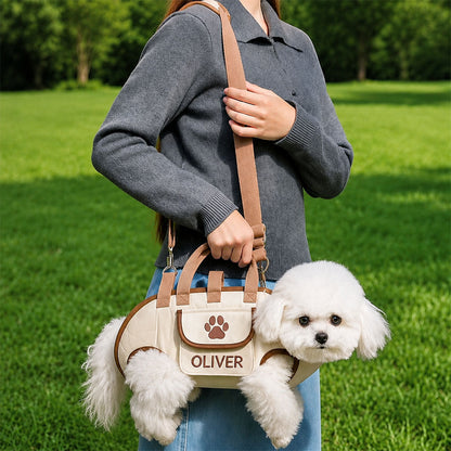 Personalized Custom Portable, Breathable, Crossbody Pet Backpack