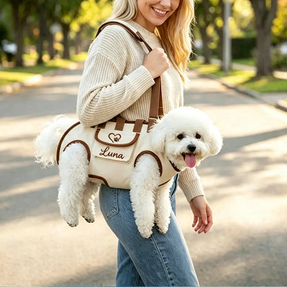 Personalized Custom Portable, Breathable, Crossbody Pet Backpack