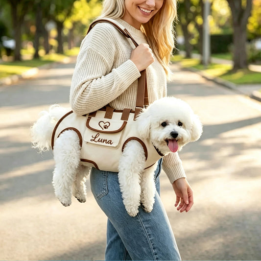 Personalized Custom Portable, Breathable, Crossbody Pet Backpack