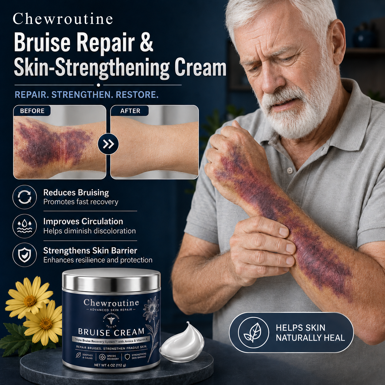 💥100K+ SOLD💕- ChewRoutine® Bruise Repair & Skin-Strengthening Cream