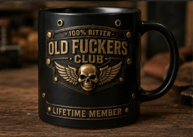 🔥 Today Only: FREE Collector Coin🔥 | ☠️Old Fuckers Club 2026 Ultimate Skull Gift Set — Cap + Bracelet + Vintage Lighter + Mug