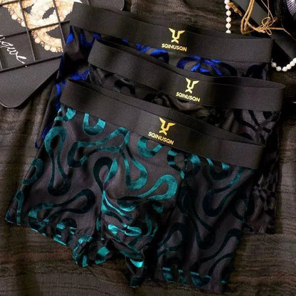 QS Sexy Breathable Mesh Boxer Shorts