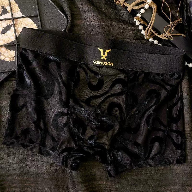 QS Sexy Breathable Mesh Boxer Shorts