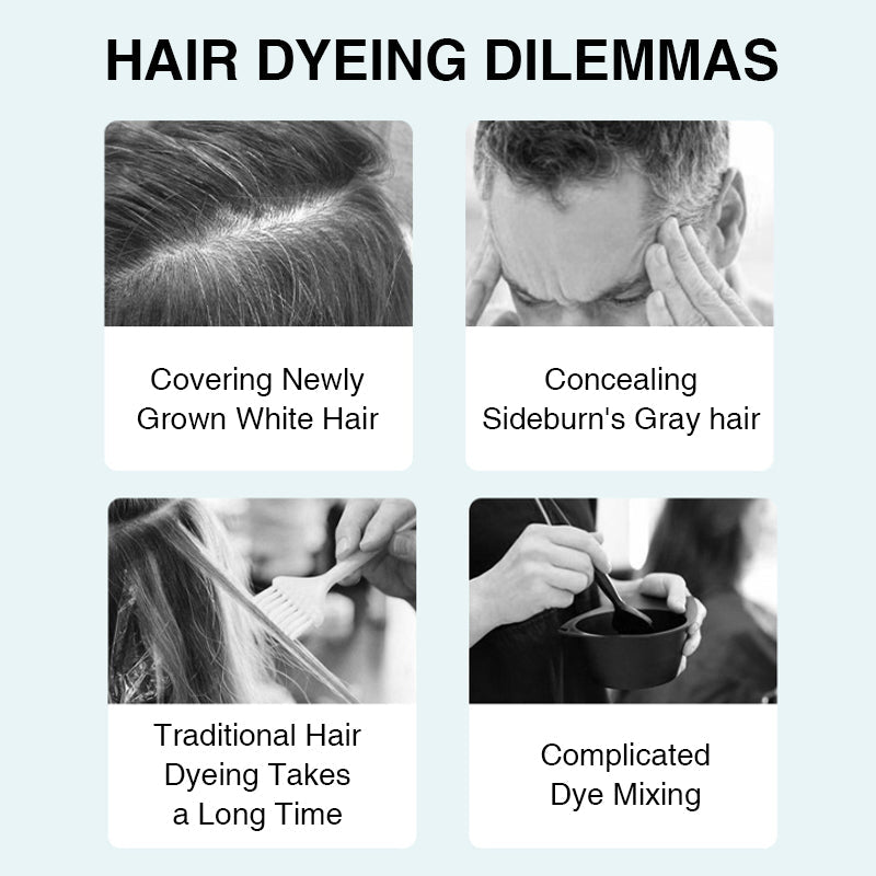🔥Plant Extract Hair Dye Essence, Mild Irritation-Free Gray Hair Coverage Hair Color Cream With Ginseng Polygonum Extract At Home Hair Care For Men Women