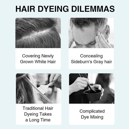 🔥Plant Extract Hair Dye Essence, Mild Irritation-Free Gray Hair Coverage Hair Color Cream With Ginseng Polygonum Extract At Home Hair Care For Men Women
