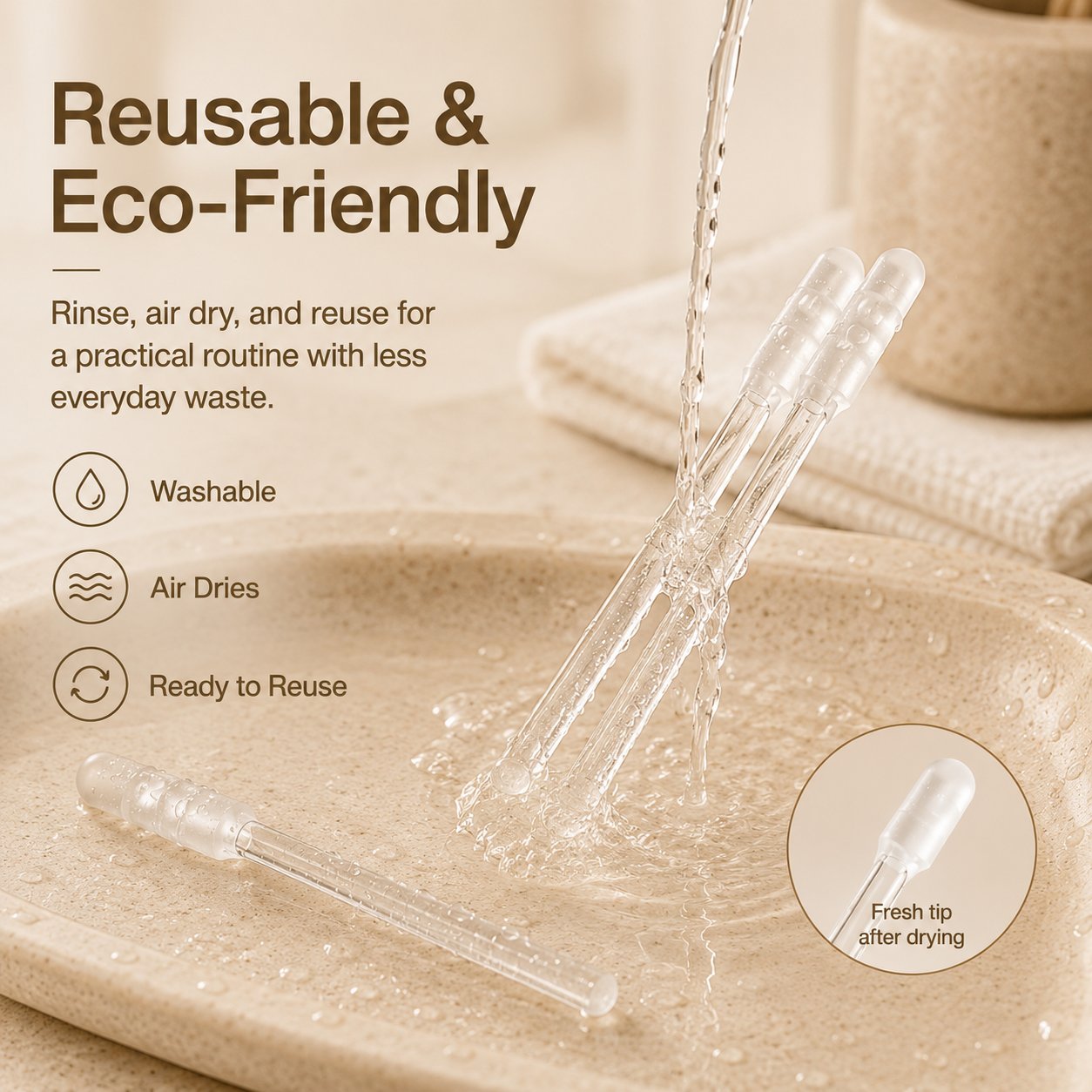Reusable Sticky Ear Cleaning Stick, Soft Adhesive Tip for Dry Earwax