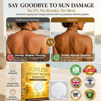𝑶𝒇𝒇𝒊𝒄𝒊𝒂𝒍 𝑺𝒕𝒐𝒓𝒆 | ☀️𝐒𝐮𝐧𝐥𝐞𝐬𝐬 𝐈𝐧𝐬𝐭𝐚𝐧𝐭 𝐁𝐫𝐨𝐧𝐳𝐞 𝐓𝐚𝐧𝐧𝐢𝐧𝐠 𝐌𝐢𝐜𝐫𝐨𝐧𝐞𝐞𝐝𝐥𝐞 𝐏𝐚𝐭𝐜𝐡 🇬🇧 (𝐉𝐮𝐬𝐭 𝐨𝐧𝐜𝐞 𝐚 𝐝𝐚𝐲) 𝐕𝐢𝐬𝐢𝐛𝐥𝐞 𝐁𝐫𝐨𝐧𝐳𝐞 𝐆𝐥𝐨𝐰 𝐢𝐧 𝟕 𝐃𝐚𝐲𝐬 ✅ 𝐍𝐨 𝐔𝐕, 𝐍𝐨 𝐎𝐫𝐚𝐧𝐠𝐞, 𝐍𝐨 𝐒𝐭𝐫𝐞𝐚𝐤𝐬, 𝐍𝐨 𝐃𝐇𝐀, 𝐍𝐨 𝐌𝐞𝐬𝐬.