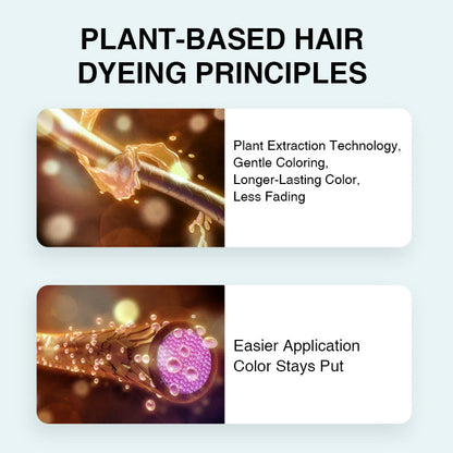 🔥Plant Extract Hair Dye Essence, Mild Irritation-Free Gray Hair Coverage Hair Color Cream With Ginseng Polygonum Extract At Home Hair Care For Men Women