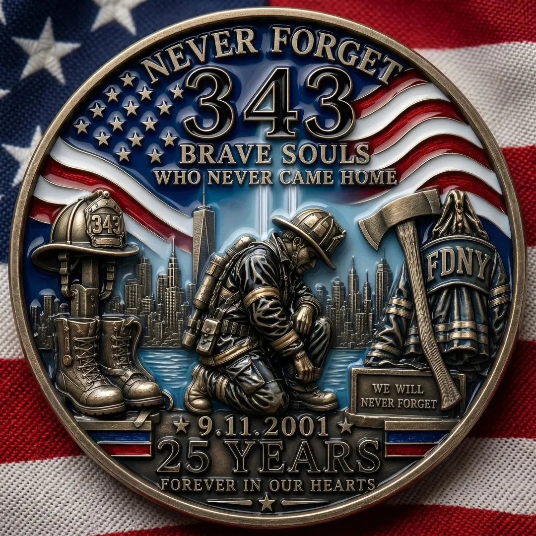 🧢Never Forget 343 Memorial Cap 🎁 Buy the Cap Get the Matching Tribute Coin FREE