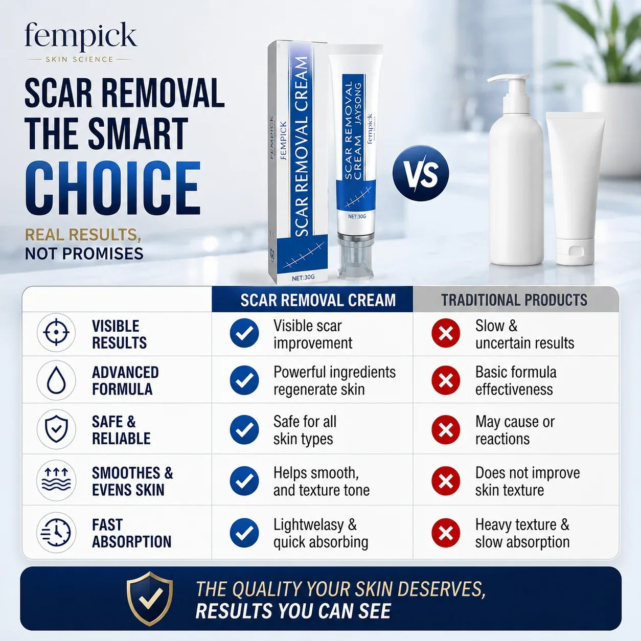 Fempick Scar Smooth – Great Care Cream for All Types of Skin Marks 🧴