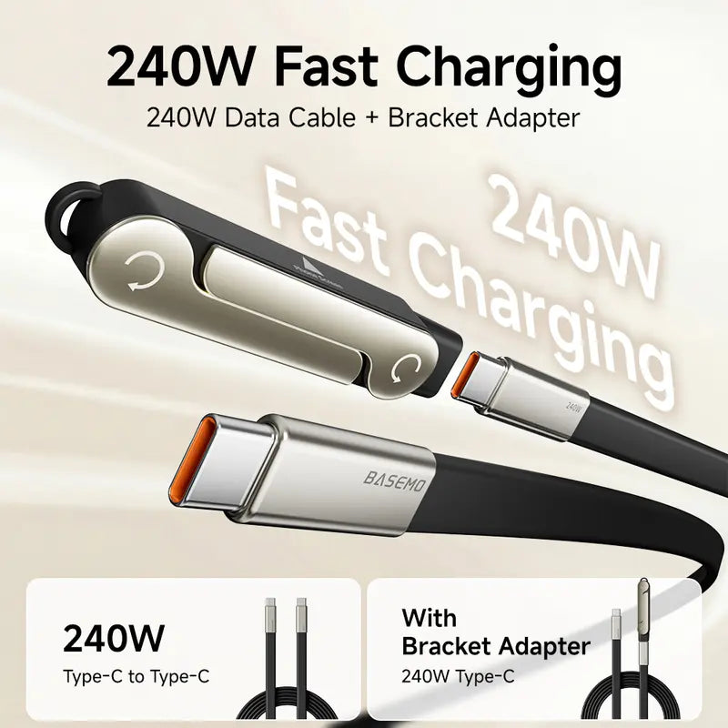 Type-C Fast Charging Cable With Detatchable Stand