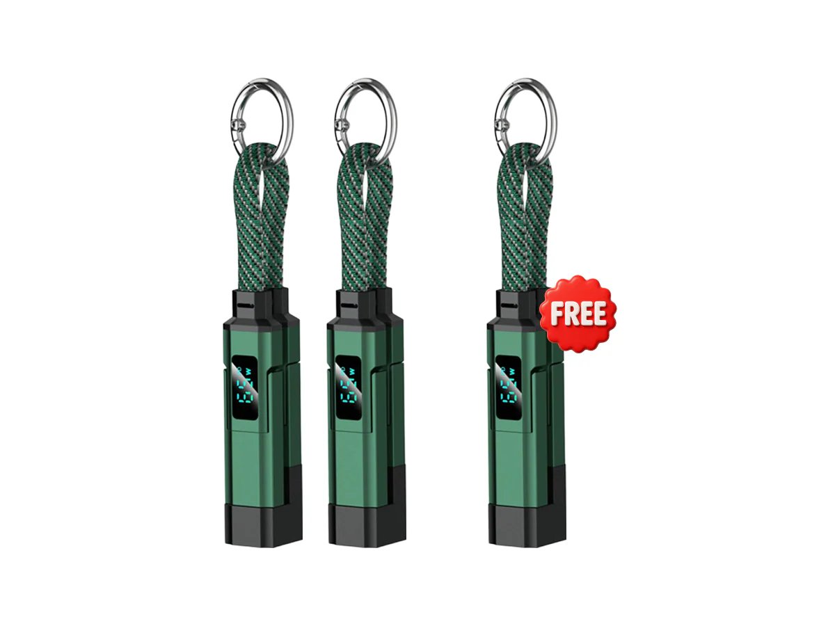 ⏰️Limited Time Flash Sale 🔥4-in-1 Digital Display Keychain Charging Cable