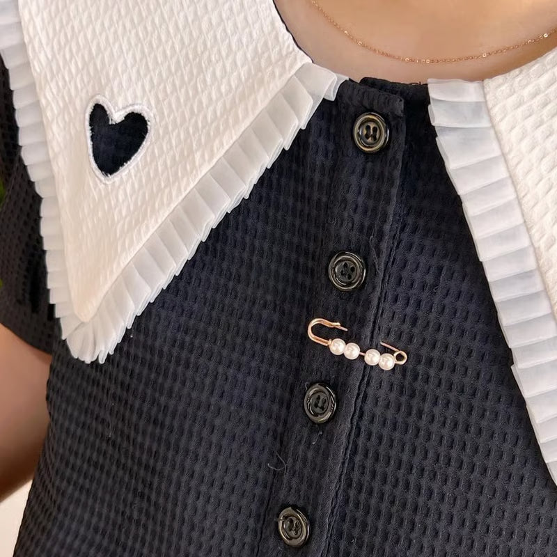8-Piece Pearl Brooch Pin Set - Decorative Mixed-Style Fasteners for Cardigans & Dresses