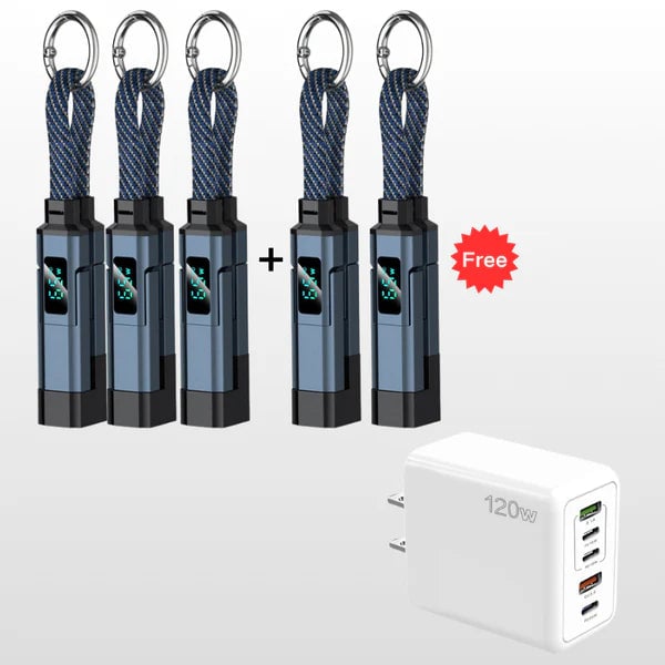 ⏰️Limited Time Flash Sale 🔥4-in-1 Digital Display Keychain Charging Cable
