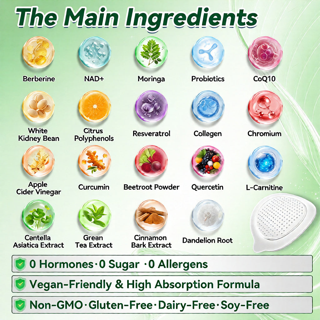 💚Official Store | 🍋 solaroza® Moringa & Berberine 10-IN-1 Advanced Nano Microneedle 1 Patch (Once Daily, visible changes in 7 days) ✅ Obesity, Diabetes, Sleep Apnea, And Joint Issues