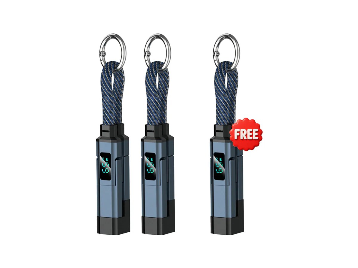 ⏰️Limited Time Flash Sale 🔥4-in-1 Digital Display Keychain Charging Cable