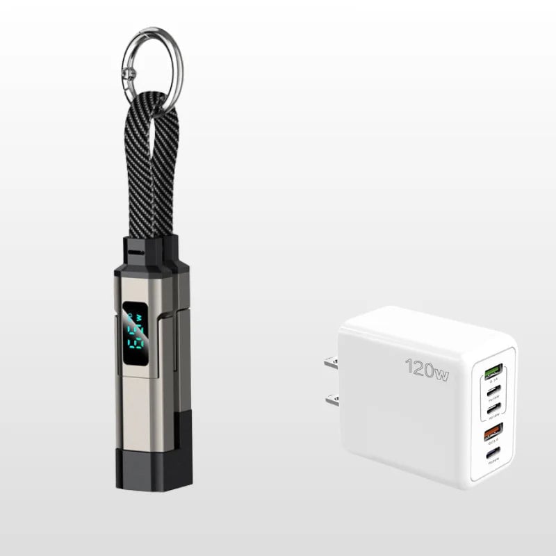 ⏰️Limited Time Flash Sale 🔥4-in-1 Digital Display Keychain Charging Cable