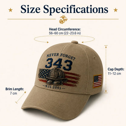 🧢Never Forget 343 Memorial Cap 🎁 Buy the Cap Get the Matching Tribute Coin FREE