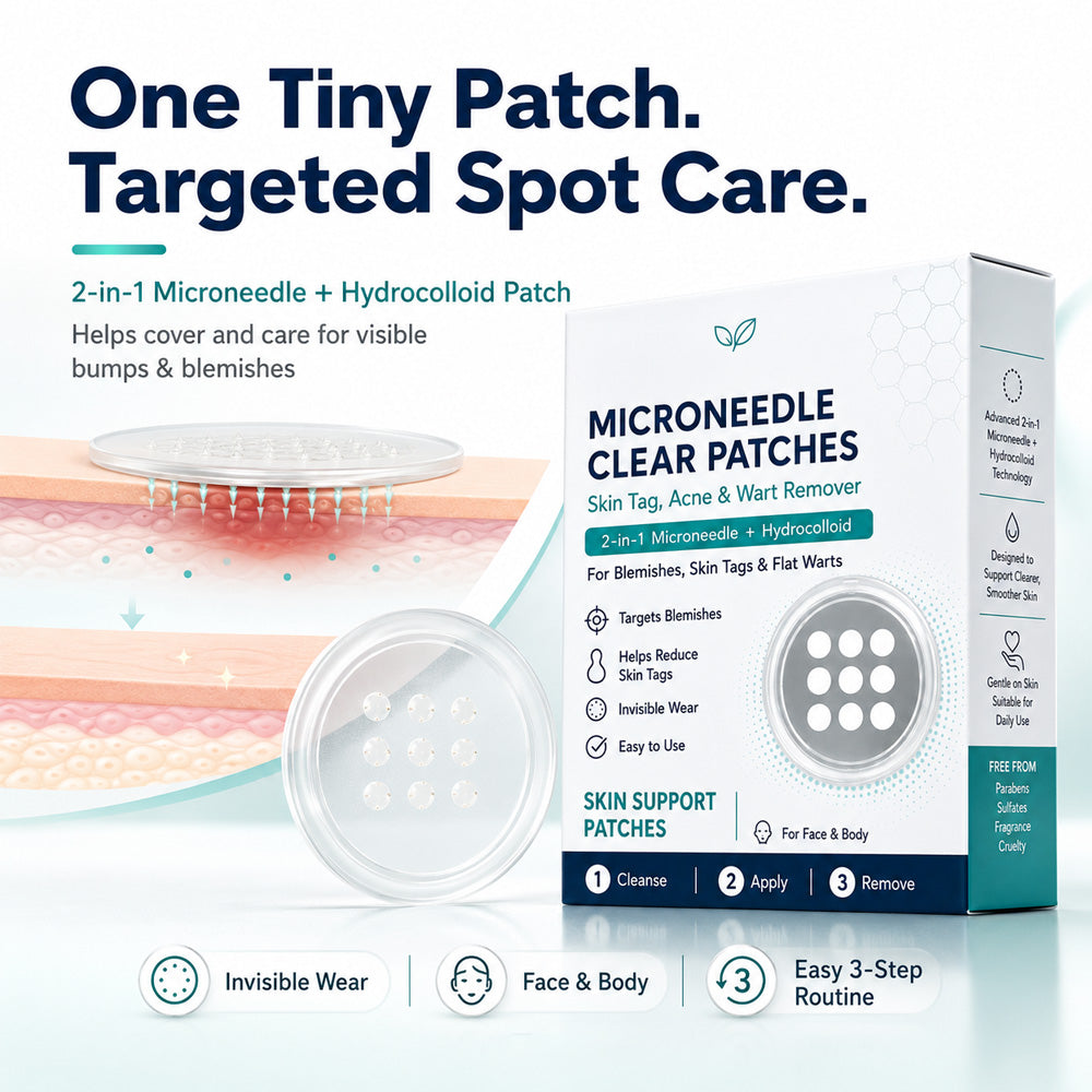 Effective MicroNeedle BotanicSkinTag Removal Patch