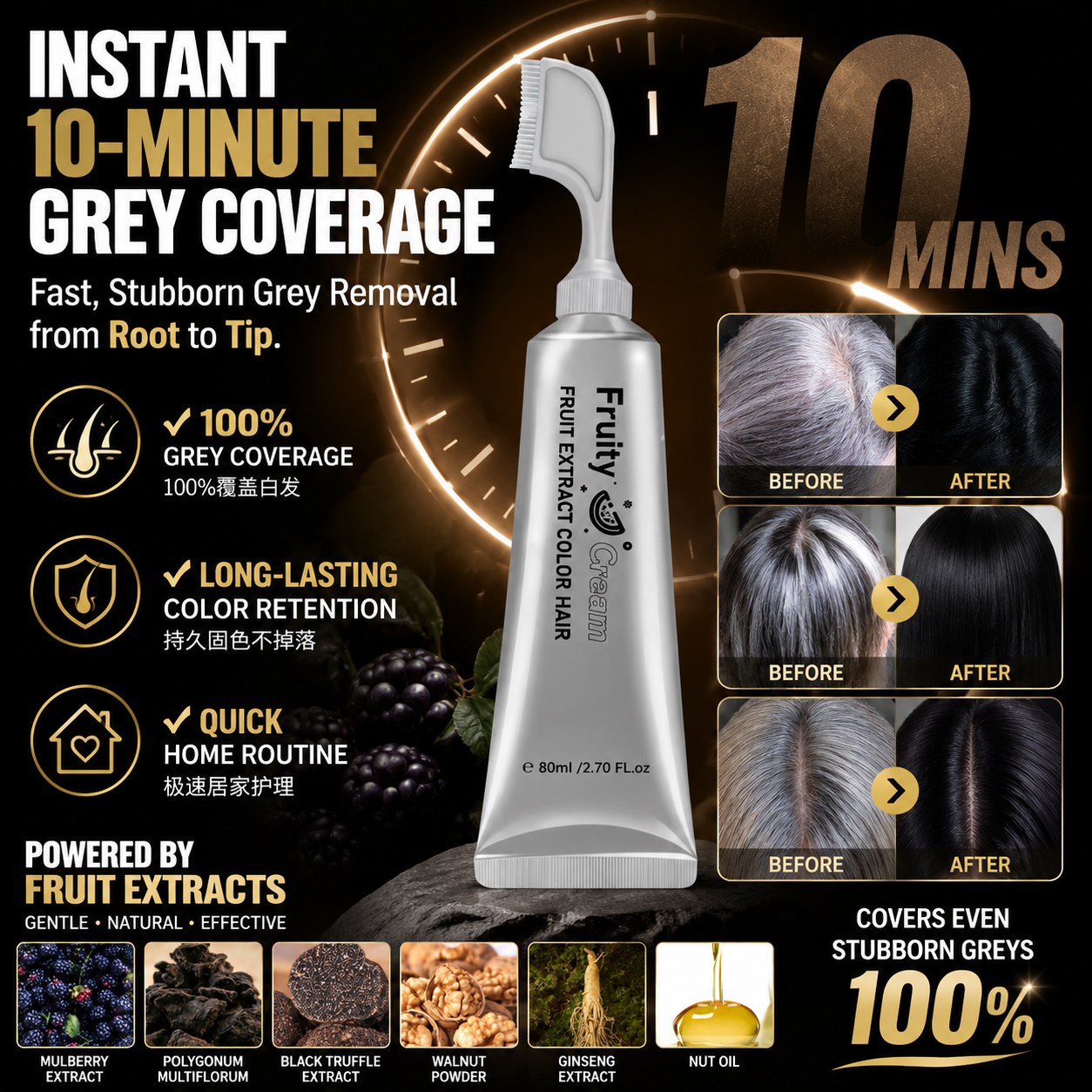 📢📢BUY 2 GET 1 FREE !! ⏰Long-Lasting Hair Color (With ZERO Damage!) ✨