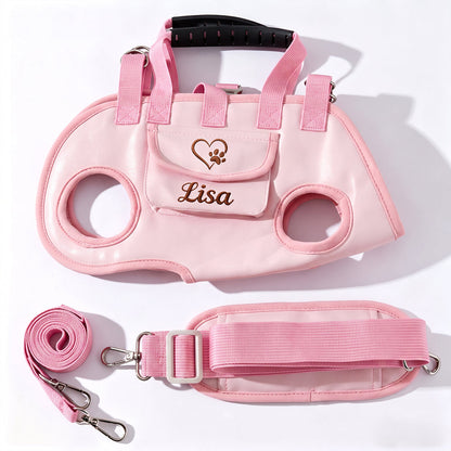 Personalized Custom Portable, Breathable, Crossbody Pet Backpack