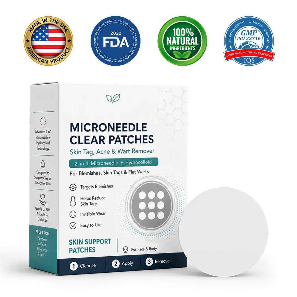 Effective MicroNeedle BotanicSkinTag Removal Patch