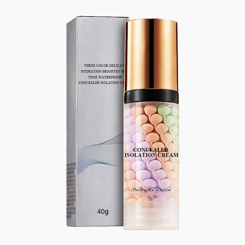 3-color Delicate Hydration Brighten Skin Tone Waterproof Concealer Isolation Cream