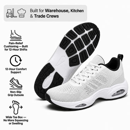 Faventina™ SHIFT-12 — Work Sneakers for Men | 12-Hour Support on Hard Floors
