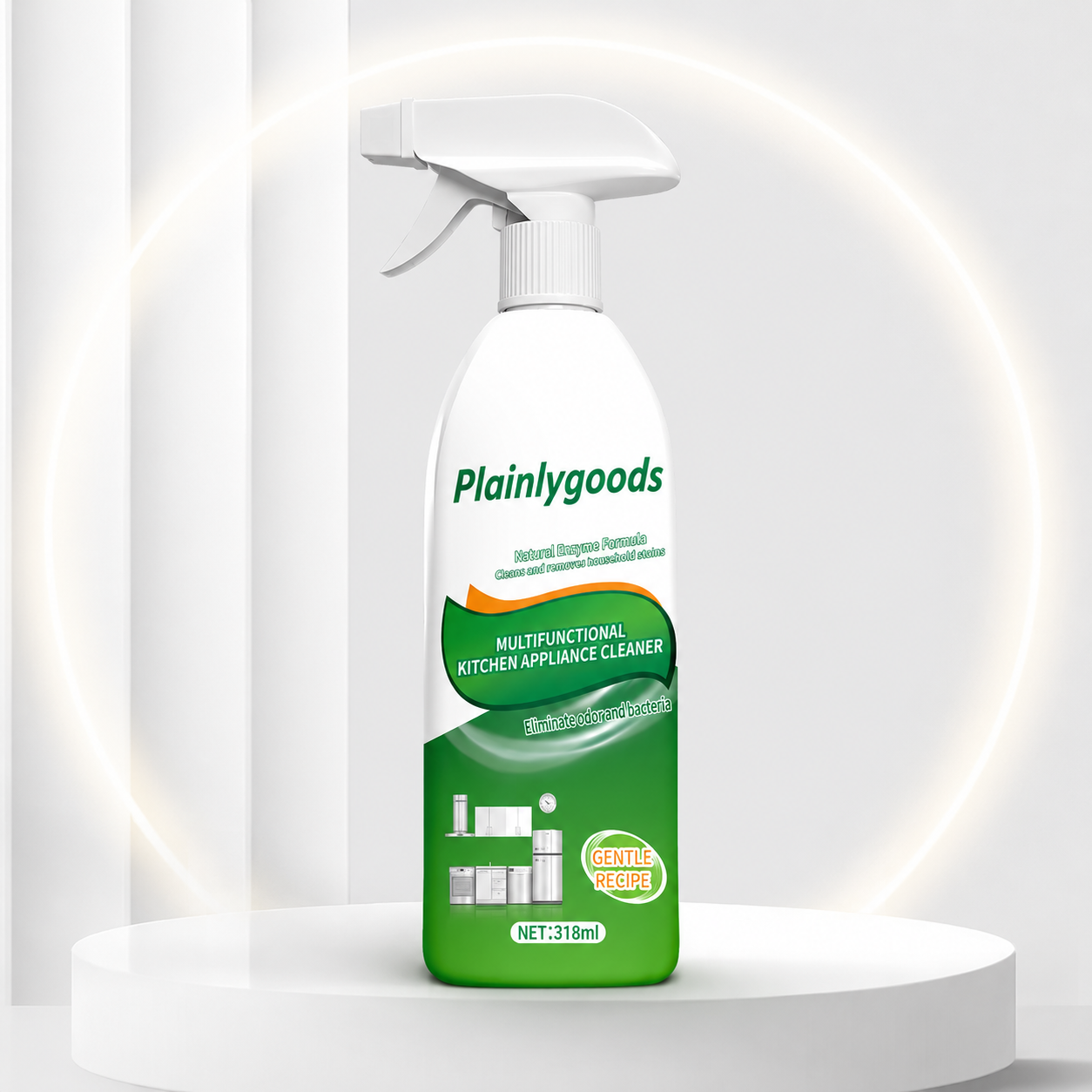Plainlygoods Household Kitchen Cleaner Spray - Liquid Grease Remover for Stovetops, Range Hoods - 318 ml/Bottle M1, Summer Vibes ,Summer Wins