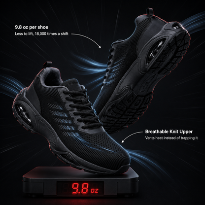 Faventina™ SHIFT-12 — Work Sneakers for Men | 12-Hour Support on Hard Floors