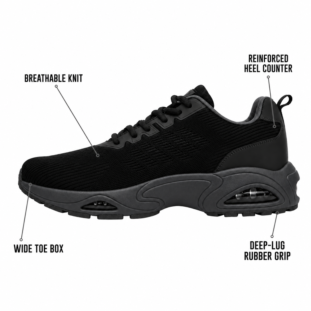 Faventina™ SHIFT-12 — Work Sneakers for Men | 12-Hour Support on Hard Floors