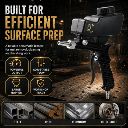 ✨Portable Sand Blaster Gun Kit, Pneumatic Tool for Rust Removal