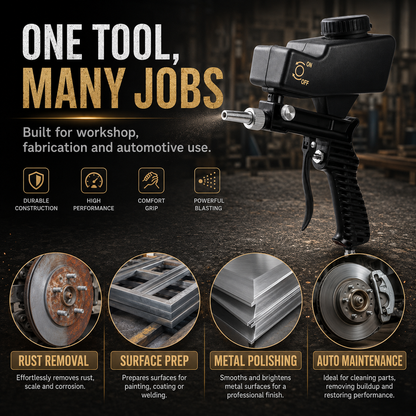 ✨Portable Sand Blaster Gun Kit, Pneumatic Tool for Rust Removal