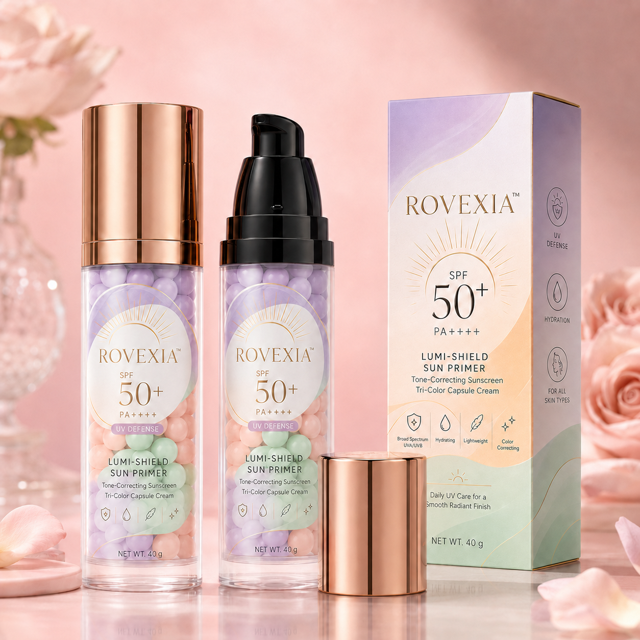 ROVEXIA™ Three-Color Protective Isolation Cream with SPF 50 Coverage