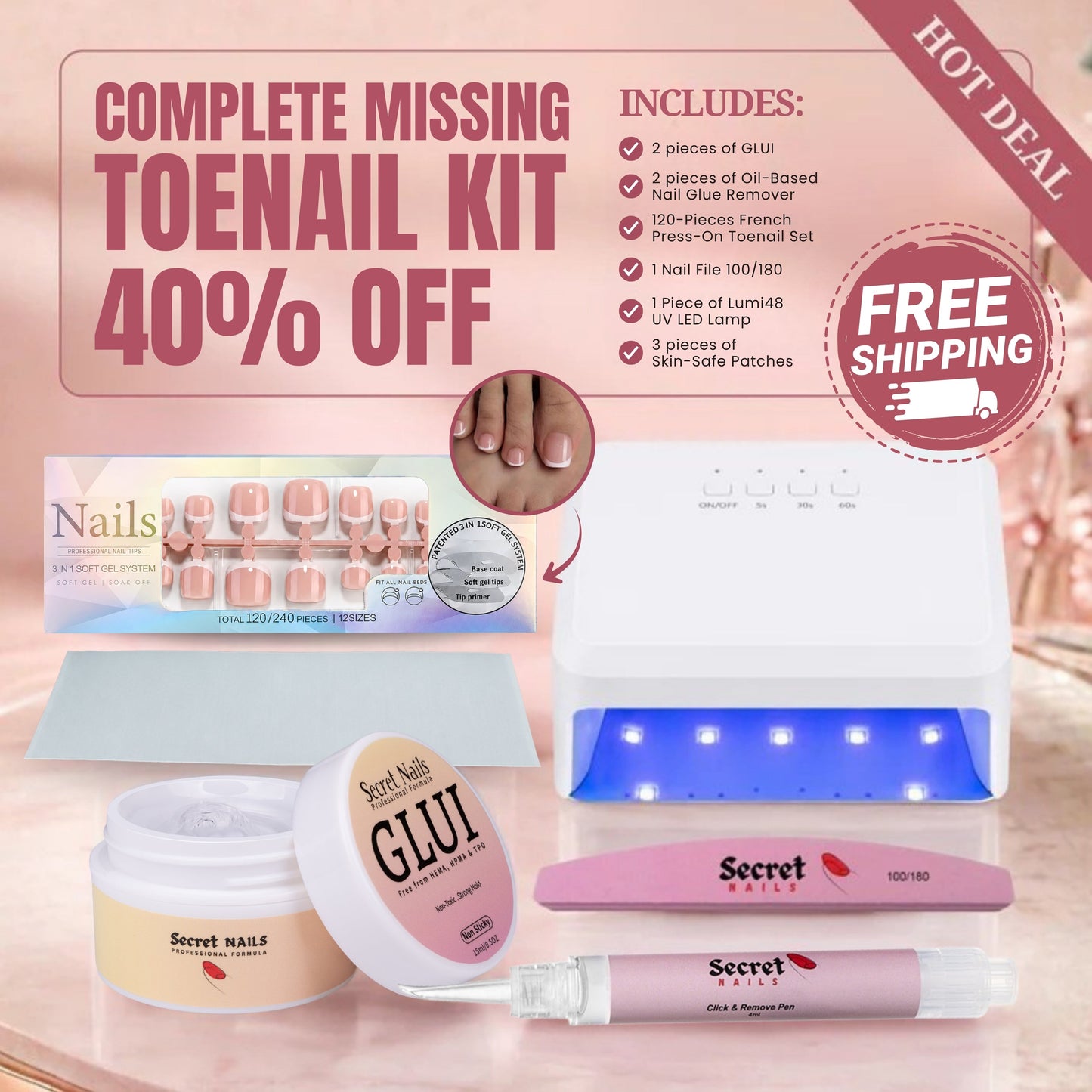 GLUI For Missing & Damaged Toenails