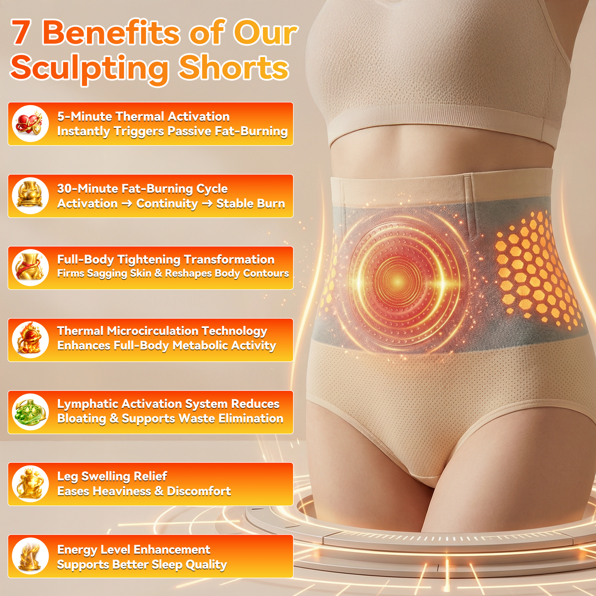 Moringa & Botanical 4-In-1 Thermo-Matrix Sculpting & Sweat-Enhancing Shorts