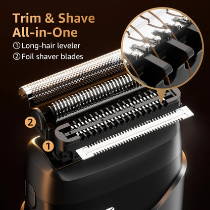 🪒 Men’s Mini Foil Shaver – IPX7 Waterproof Wet & Dry Portable Razor