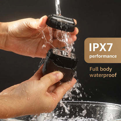 🪒 Men’s Mini Foil Shaver – IPX7 Waterproof Wet & Dry Portable Razor