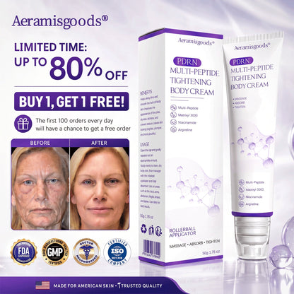 Aeramisgoods®🔥PDRN Multi-Peptide Massaging Body Roller Cream- Anti-aging, Hydrating, Skin Firming & Lifting, Skin Repair, Even Tone, Acne and Dark Spot Treatment, Wart and Mole Removal, and Psoriasis Relief