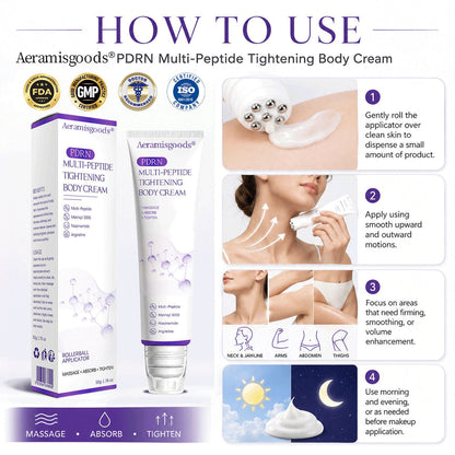 Aeramisgoods®🔥PDRN Multi-Peptide Massaging Body Roller Cream- Anti-aging, Hydrating, Skin Firming & Lifting, Skin Repair, Even Tone, Acne and Dark Spot Treatment, Wart and Mole Removal, and Psoriasis Relief